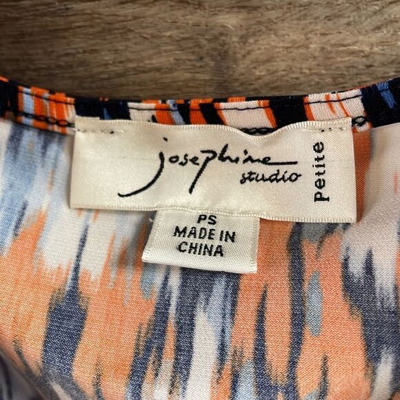 Josephine Studio Ruched Ladies Blouse Top, Size Petite Small, Multicolor - Picture 5 of 6